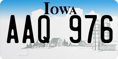 IA license plate AAQ976
