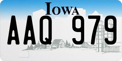 IA license plate AAQ979