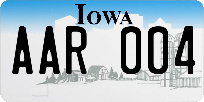 IA license plate AAR004