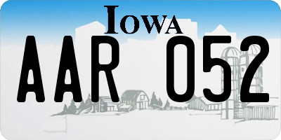 IA license plate AAR052