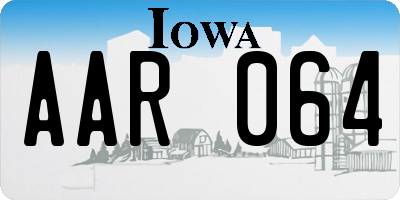 IA license plate AAR064