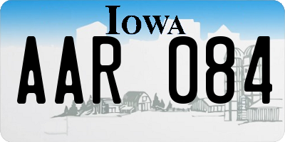 IA license plate AAR084