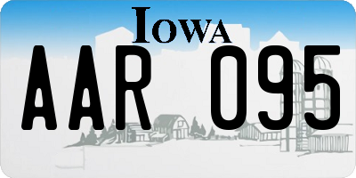 IA license plate AAR095