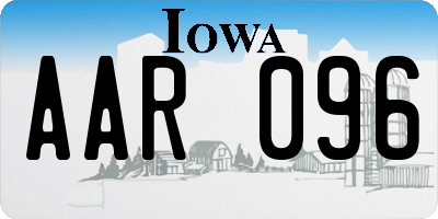 IA license plate AAR096