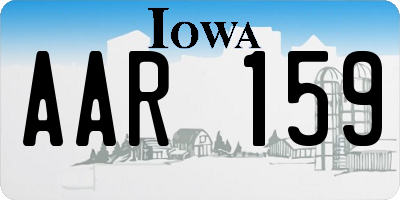 IA license plate AAR159