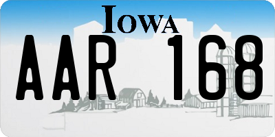 IA license plate AAR168
