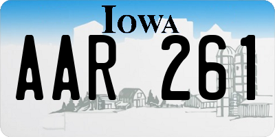 IA license plate AAR261