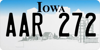 IA license plate AAR272