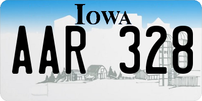 IA license plate AAR328