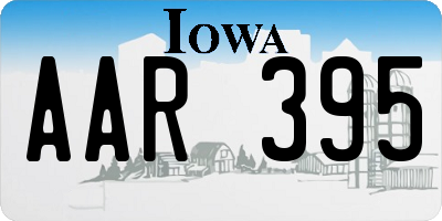 IA license plate AAR395