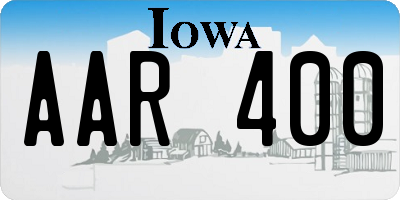IA license plate AAR400