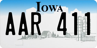 IA license plate AAR411