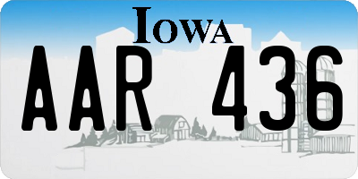 IA license plate AAR436