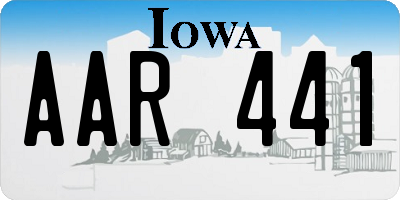 IA license plate AAR441