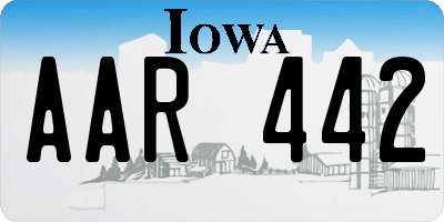 IA license plate AAR442