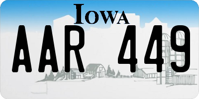 IA license plate AAR449