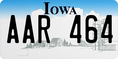 IA license plate AAR464