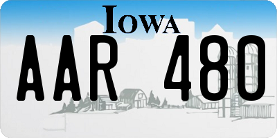 IA license plate AAR480