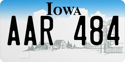 IA license plate AAR484