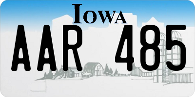 IA license plate AAR485