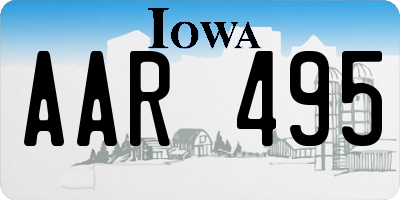 IA license plate AAR495