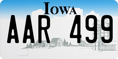 IA license plate AAR499