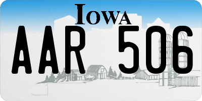IA license plate AAR506