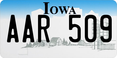 IA license plate AAR509