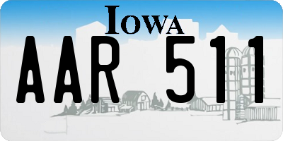 IA license plate AAR511