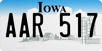 IA license plate AAR517