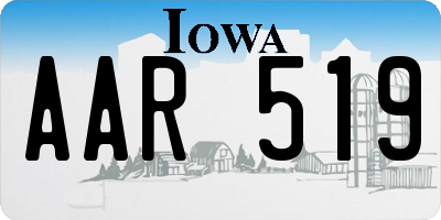 IA license plate AAR519