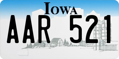 IA license plate AAR521