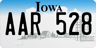 IA license plate AAR528