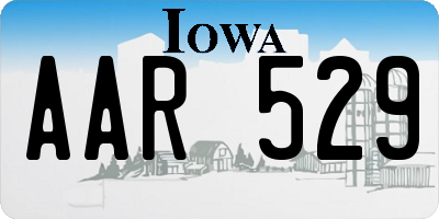 IA license plate AAR529