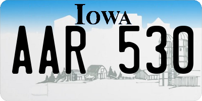IA license plate AAR530