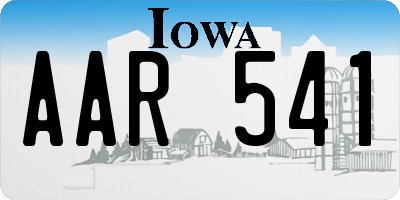 IA license plate AAR541