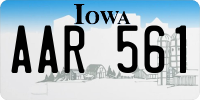 IA license plate AAR561