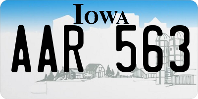 IA license plate AAR563