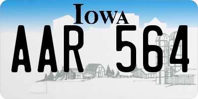 IA license plate AAR564