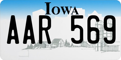 IA license plate AAR569