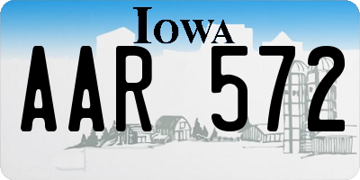 IA license plate AAR572