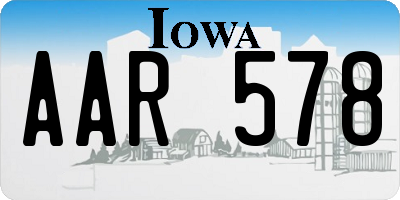 IA license plate AAR578