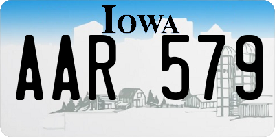 IA license plate AAR579