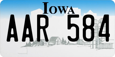 IA license plate AAR584