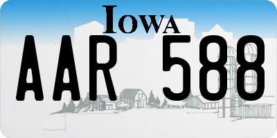 IA license plate AAR588