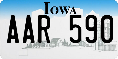 IA license plate AAR590