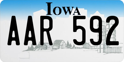 IA license plate AAR592