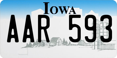 IA license plate AAR593