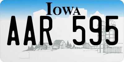 IA license plate AAR595