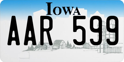 IA license plate AAR599